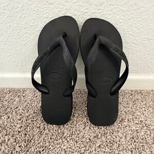 Havaianas Top Sandals Black Flip‎ Flops Thongs Black Women's Size 5/6 (35 - 36)